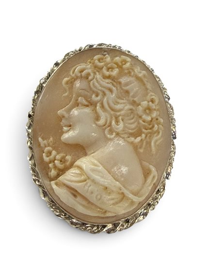 Broche Mandile 1922 Mujer Cammei  in Plata Conchiglia 2MSPCM189 - 2MSPCM189
